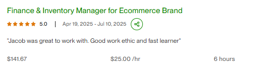 Finance and Inventory Manager For Ecommerce Brand